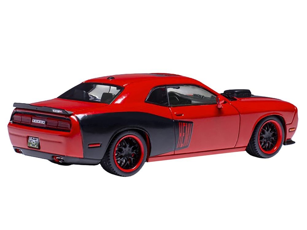 2009 Dodge Challenger SRT8 Red with Black Accents 1/43 Diecast Model by IXO Models view 2