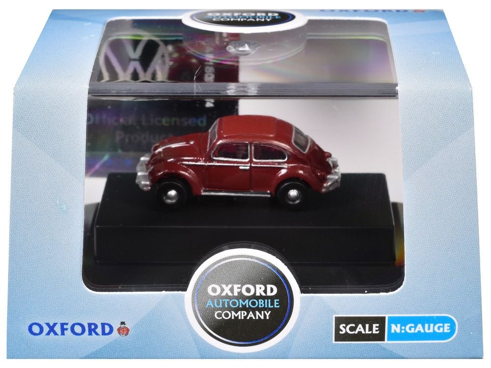 Volkswagen Beetle Ruby Red 1/148 (N) Scale Diecast Model Car by Oxford Diecast view 3