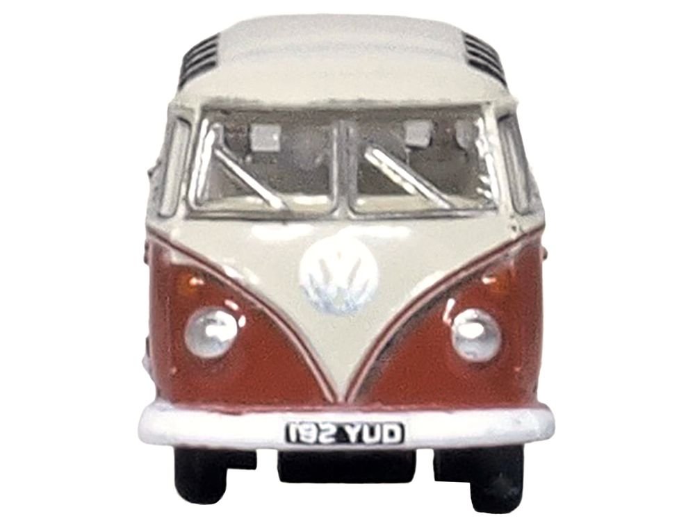 Volkswagen T1 Samba Bus Sealing Wax Red and Gray 1/148 (N) Scale Diecast Model Car by Oxford Diecast view 4