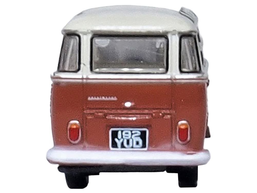 Volkswagen T1 Samba Bus Sealing Wax Red and Gray 1/148 (N) Scale Diecast Model Car by Oxford Diecast view 5