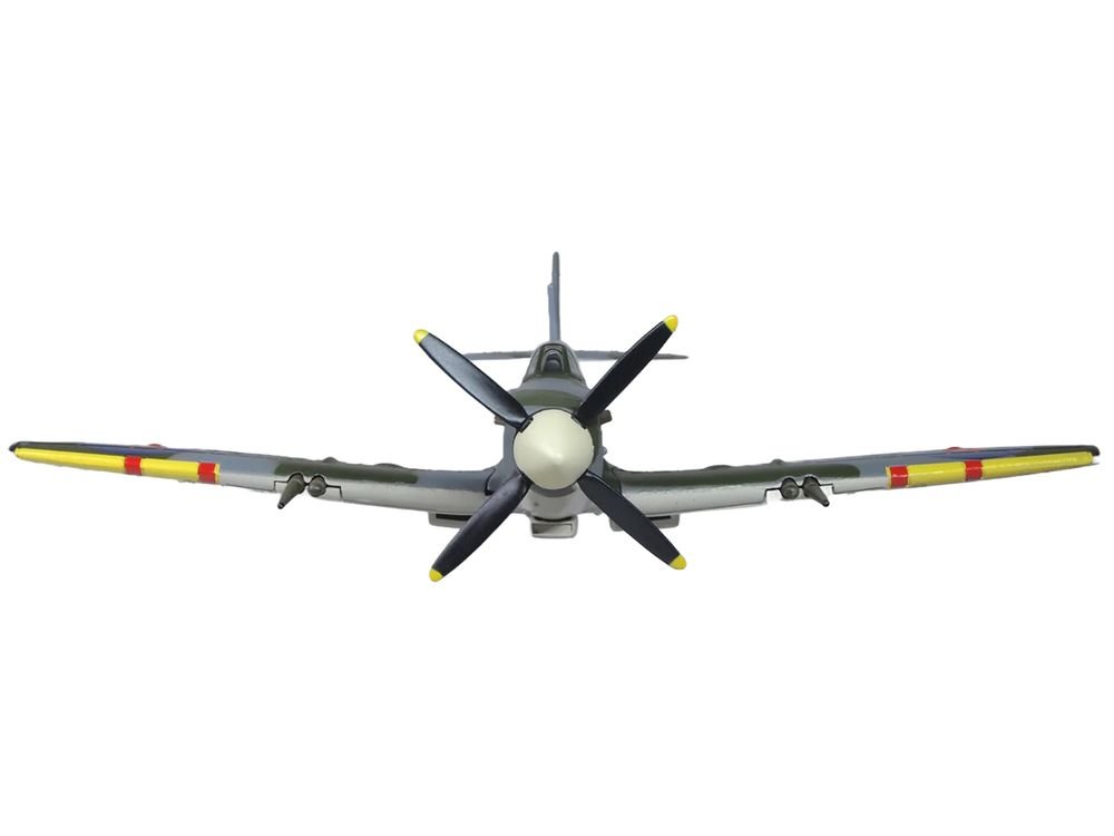 Supermarine Spitfire LF MK IXe Fighter Aircraft "TE565 10th (Czech) Fighter Squadron RAF Manston" Royal Air Force 1/72 Diecast Model Airplane by Oxford Diecast view 3
