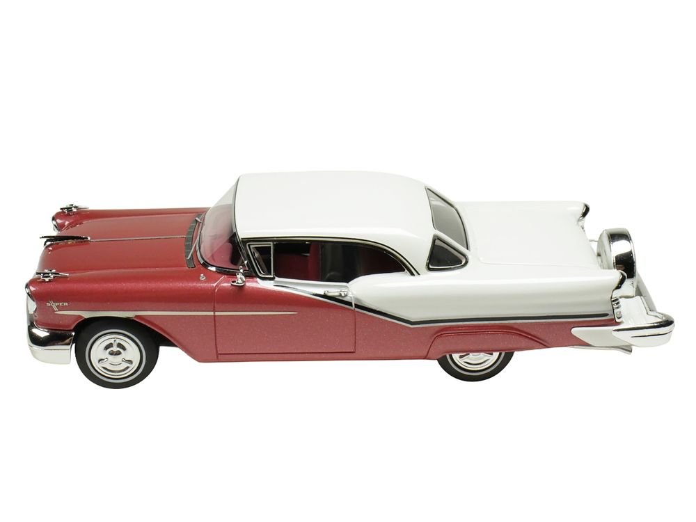 1957 Oldsmobile Starfire Royal Glow Red and Alcan White Limited Edition to 200 pieces Worldwide 1/43 Model Car by Goldvarg Collection view 3