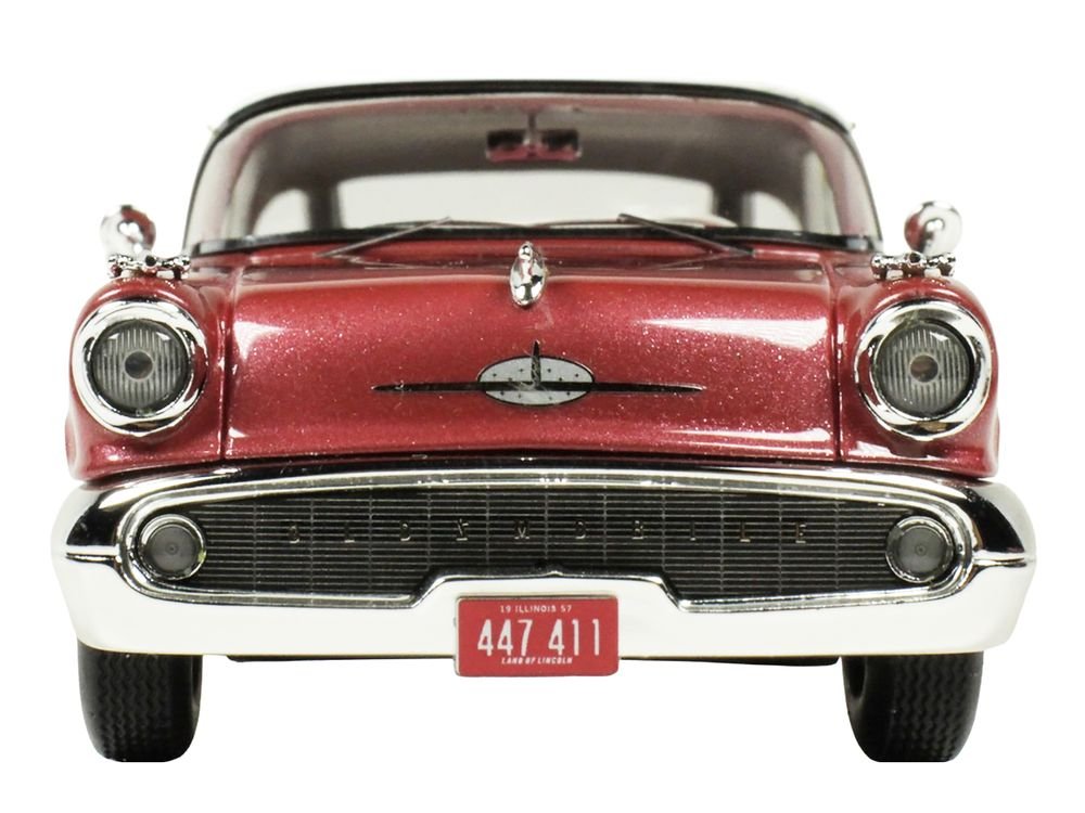 1957 Oldsmobile Starfire Royal Glow Red and Alcan White Limited Edition to 200 pieces Worldwide 1/43 Model Car by Goldvarg Collection view 5