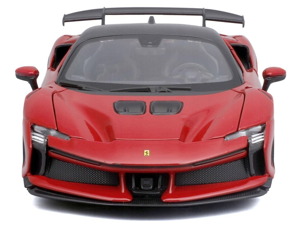 Ferrari SF90 XX Stradale Red with Black Top "Race and Play" Series 1/24 Diecast Model Car by Bburago view 4