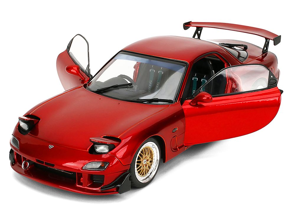 Mazda RX7 Type RS (FD3S) RHD (Right Hand Drive) Orange Metallic "Pink Slips" Series 1/18 Diecast Model Car by Jada view 2