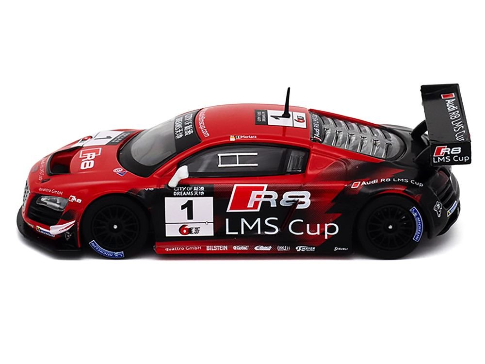 Audi R8 LMS #1 Edoardo Mortara Winner "Macau GT Cup" (2013) 1/64 Diecast Model Car by Pop Race view 2