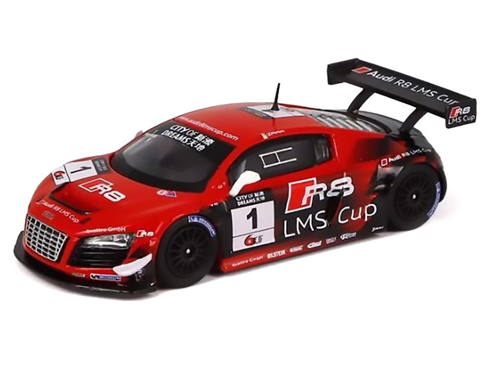 Audi R8 LMS #1 Edoardo Mortara Winner "Macau GT Cup" (2013) 1/64 Diecast Model Car by Pop Race view 5