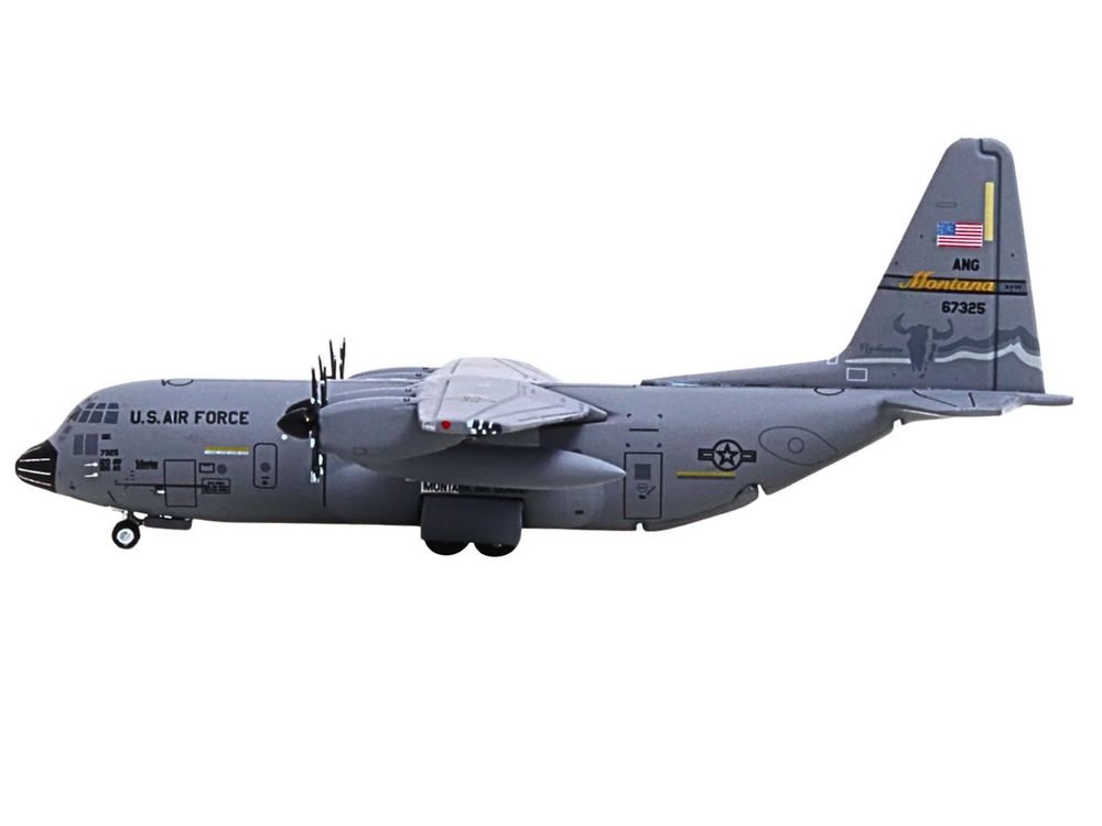 Lockheed C-130H3 Hercules Transport Aircraft "96-7325 120th Airlift Wing Montana Air National Guard" United States Air Force "Gemini Macs" Series 1/400 Diecast Model Airplane by GeminiJets view 2