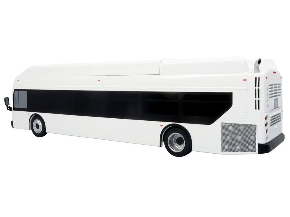 New Flyer Xcelsior Transit Bus Bank White "The Bus & Motorcoach Collection" Limited Edition to 504 Pieces Worldwide 1/43 Model by Iconic Replicas view 3