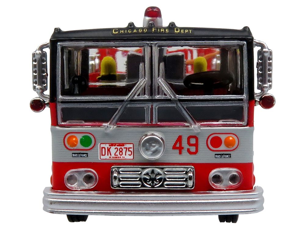 1974 Ward LaFrance Fire Engine "Chicago Fire Department - Engine 49" Red with Black Top "5 Alarm" Series Limited Edition 1/87 (HO) Diecast Model by Iconic Replicas view 4
