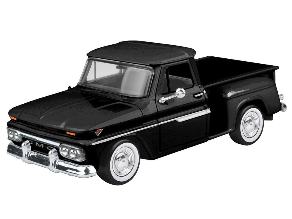 1966 GMC C1000 Fenderside Pickup Truck Black "Timeless Legends" Series 1/24 Diecast Model Car by Motormax view 2