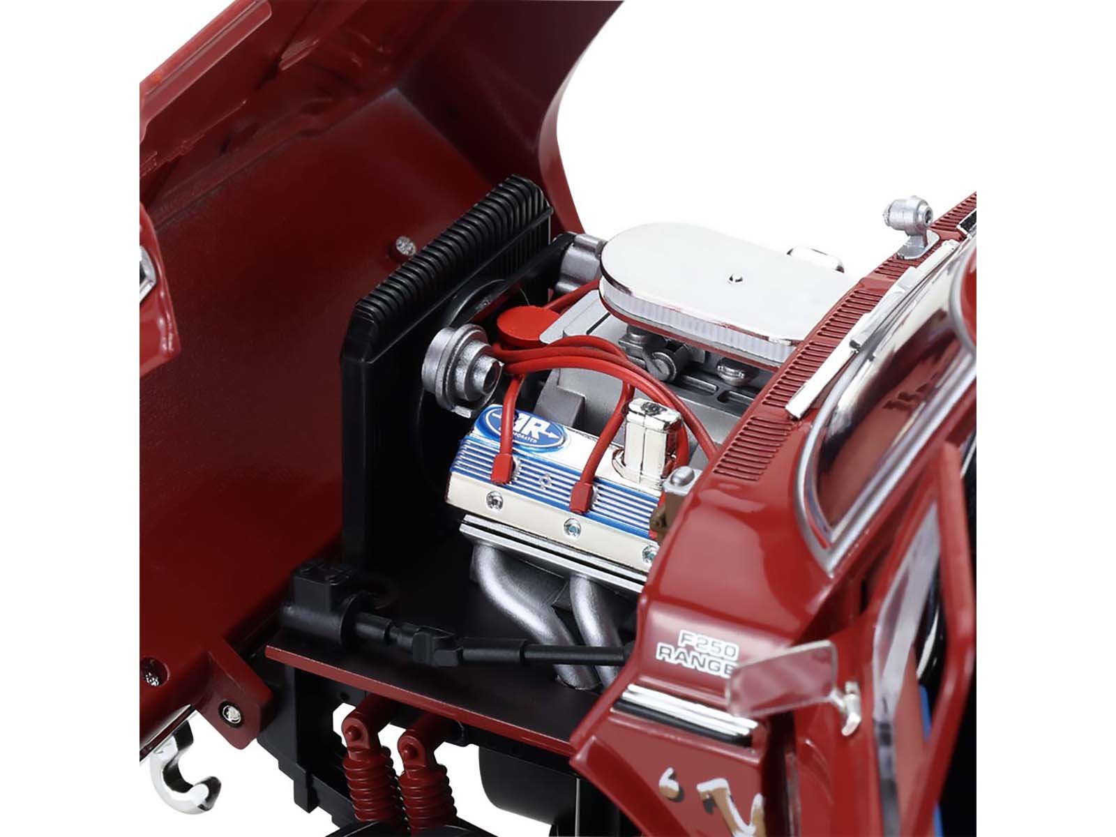 1979 Ford F-250 Monster Truck with 48-Inch Tires "Walkin' Tall" Red "Kings of Crunch" Series 1/18 Diecast Model Car by Greenlight view 2