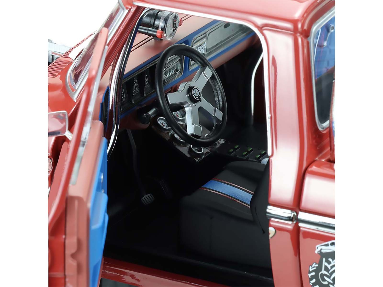 1979 Ford F-250 Monster Truck with 48-Inch Tires "Walkin' Tall" Red "Kings of Crunch" Series 1/18 Diecast Model Car by Greenlight view 4