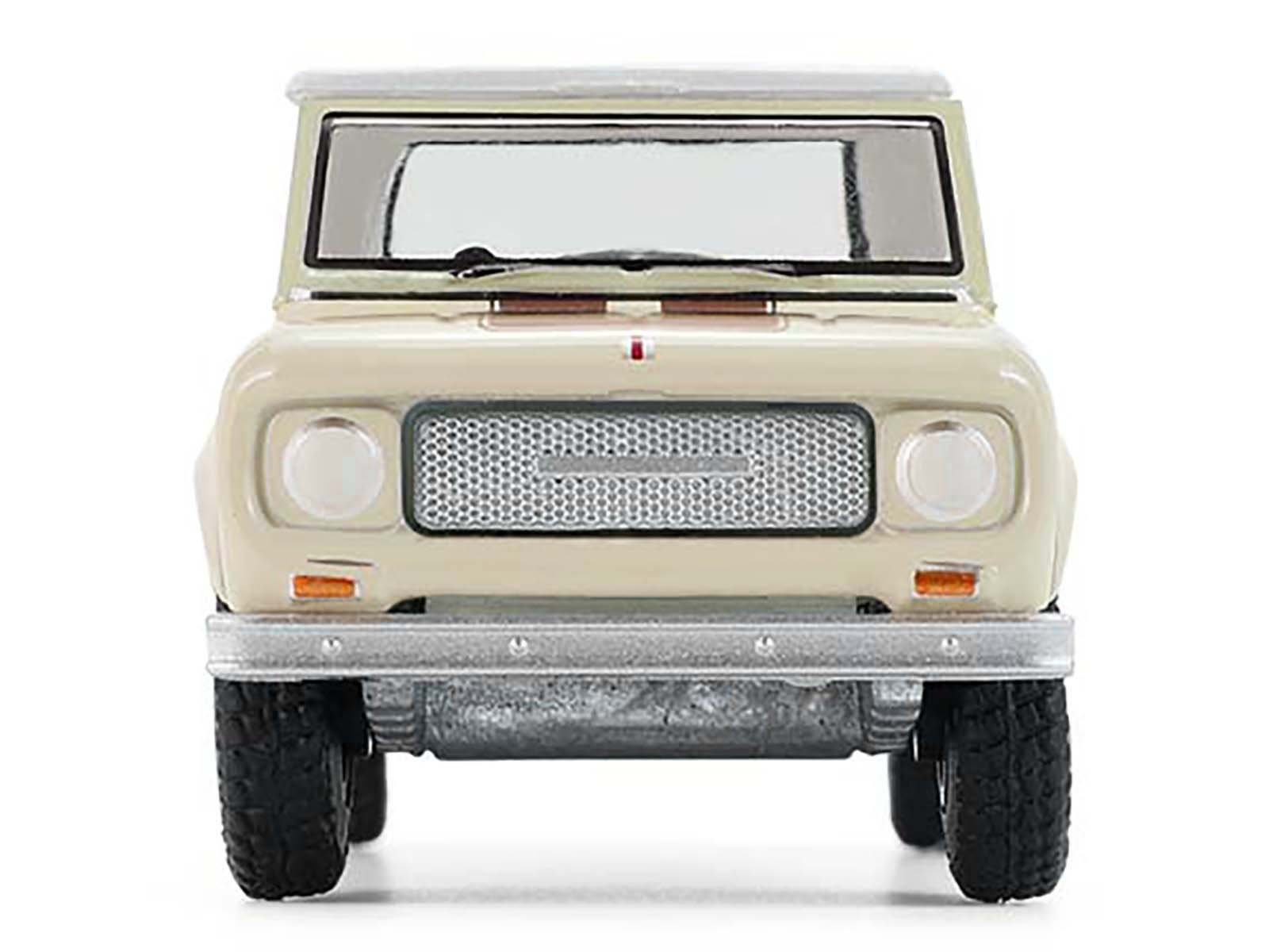 1967 International Scout 800 Sportop Cream with Brown Stripes and White Top "All Terrain" Series 17 1/64 Diecast Model Car by Greenlight view 5