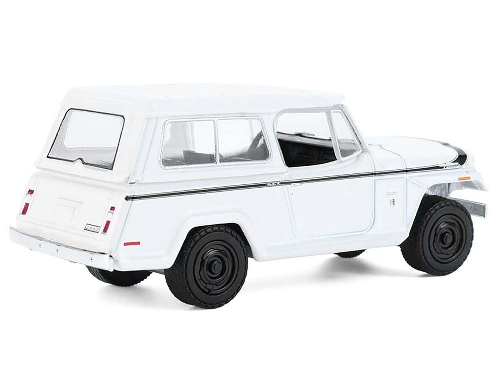 1971 Jeep Jeepster Commando White with Black Stripes "All Terrain" Series 17 1/64 Diecast Model Car by Greenlight view 4