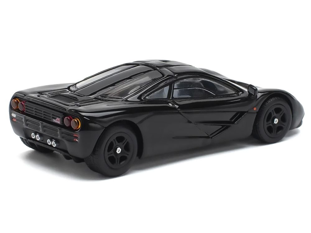 McLaren F1 Jet Black 1/64 Diecast Model Car by Pop Race view 5