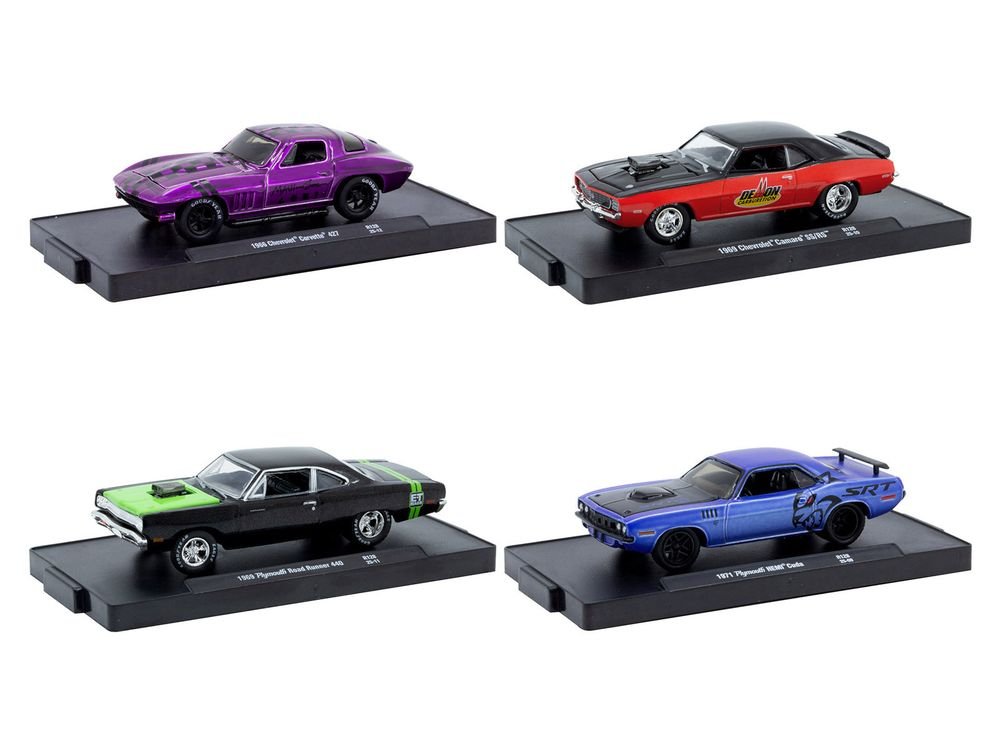 "Auto-Drivers" Set of 4 pieces in Blister Packs Release 128 Limited Edition to 9600 pieces Worldwide 1/64 Diecast Model Cars by M2 Machines view 2
