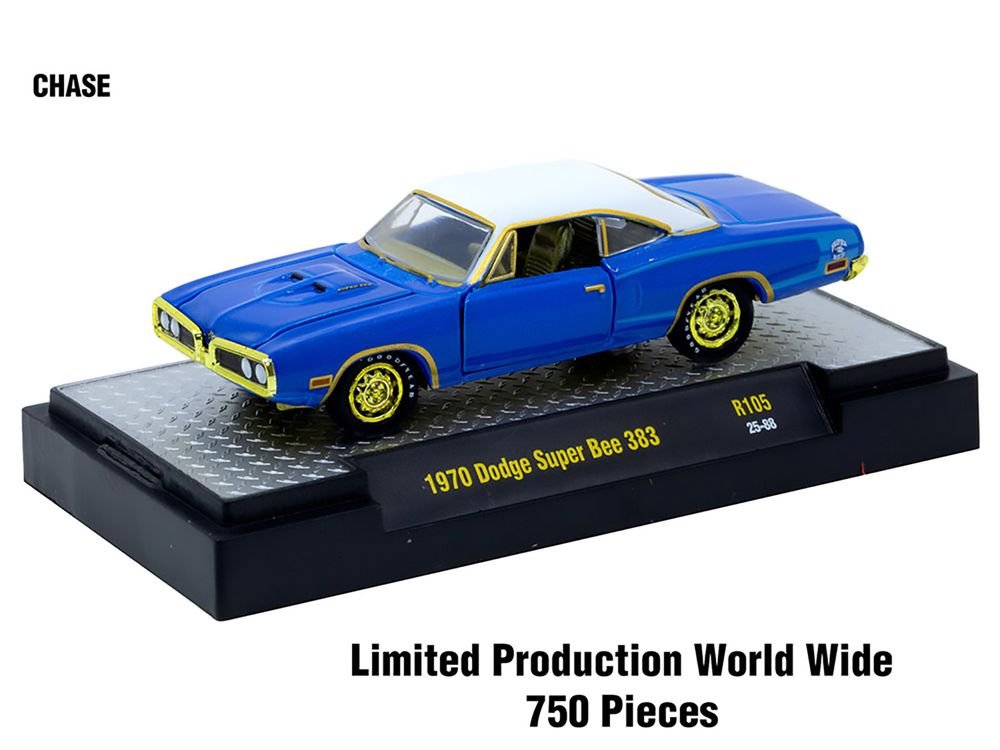 "Auto-Thentics" 6 piece Set Release 105 IN DISPLAY CASES Limited Edition 1/64 Diecast Model Cars by M2 Machines view 2