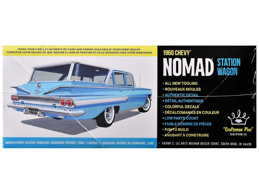 Skill 2 Model Kit 1960 Chevrolet Nomad Station Wagon "Craftsman Plus" Series 1/25 Scale Model by AMT view 2