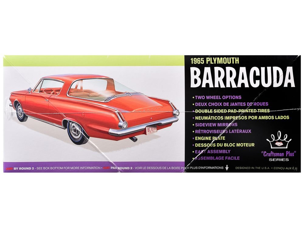 Skill 2 Model Kit 1965 Plymouth Barracuda "Craftsman Plus" Series 1/25 Scale Model by AMT view 2