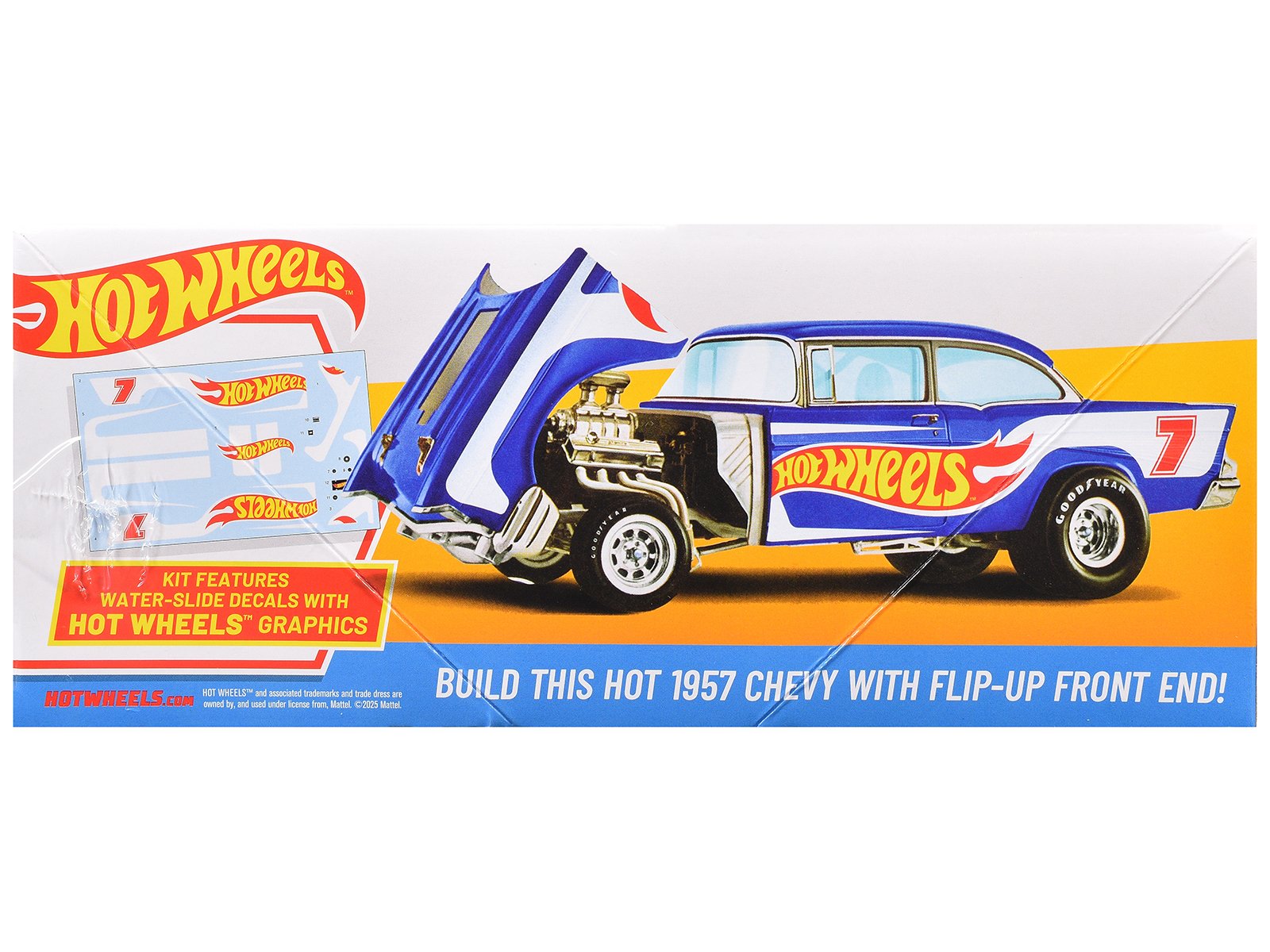Skill 2 Model Kit 1957 Chevrolet Sedan Flip-Nose "Hot Wheels" 1/25 Scale Model by MPC view 3