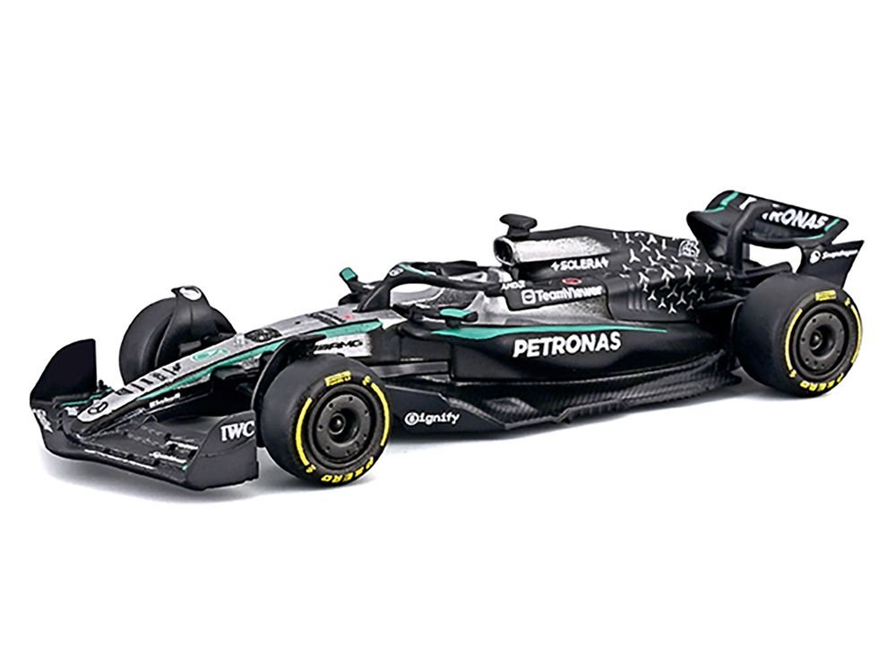 Mercedes AMG F1 W16 E Performance #63 George Russell Formula One F1 World Championship (2025) "Formula Racing" Series 1/64 Diecast Model Car by Bburago view 2