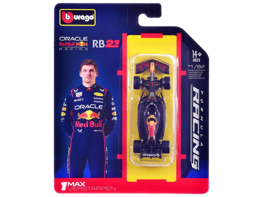 Red Bull Racing RB21 #1 Max Verstappen Formula One F1 World Championship (2025) "Formula Racing" Series 1/64 Diecast Model Car by Bburago view 3