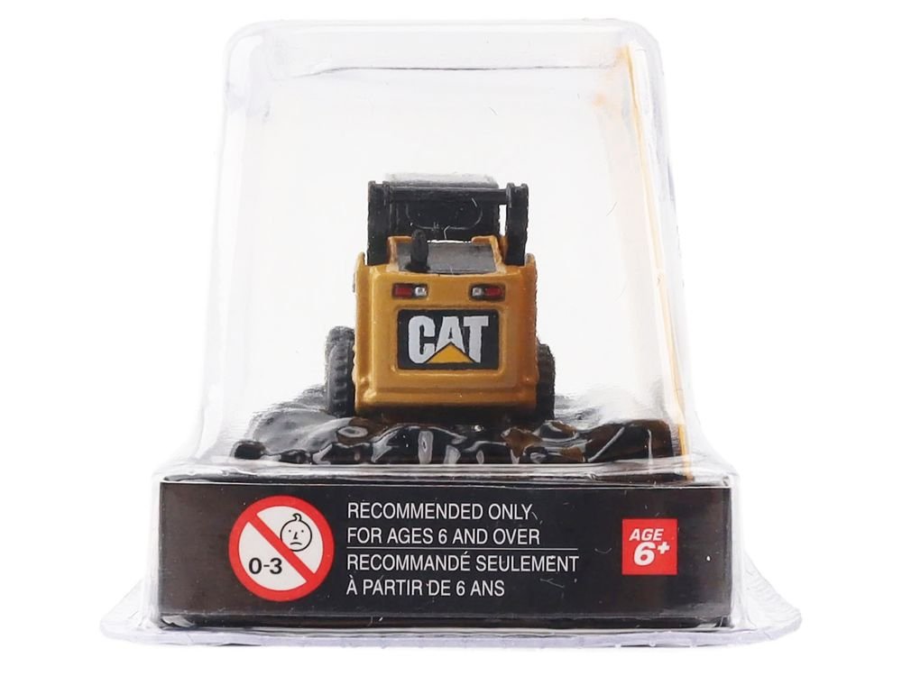 CAT Caterpillar 272C Skid Steer Loader with Pallet Fork Yellow "Micro-Constructor" Series Diecast Model by Diecast Masters view 3