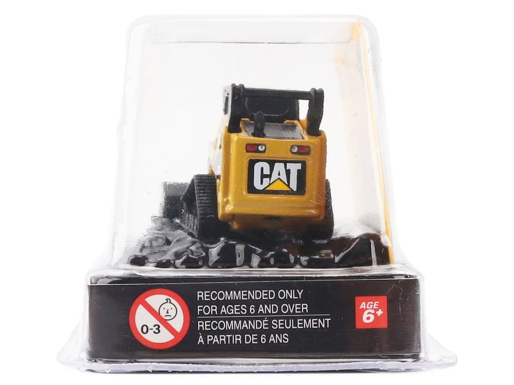 CAT Caterpillar 272C Compact Track Loader with Broom Yellow "Micro-Constructor" Series Diecast Model by Diecast Masters view 2