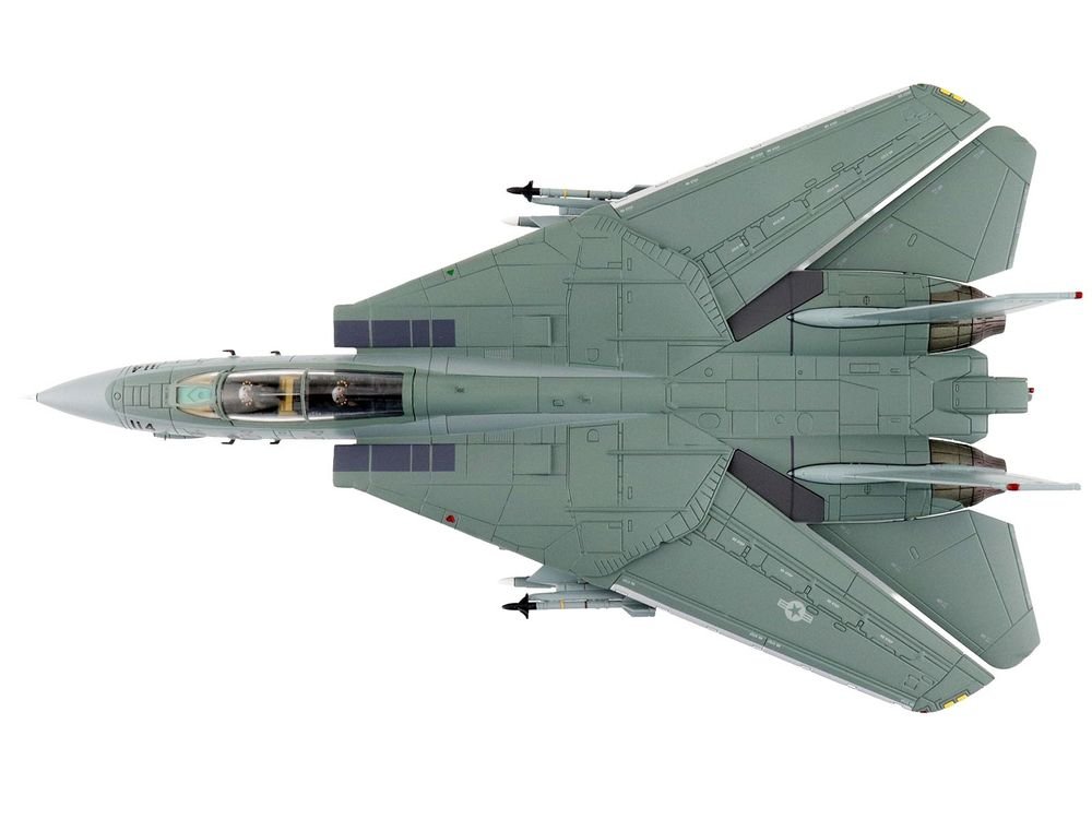 Grumman F-14A Tomcat Fighter Aircraft "VF-1 (with Optional Decals)" United States Navy "Air Power Series" 1/72 Diecast Model by Hobby Master view 3