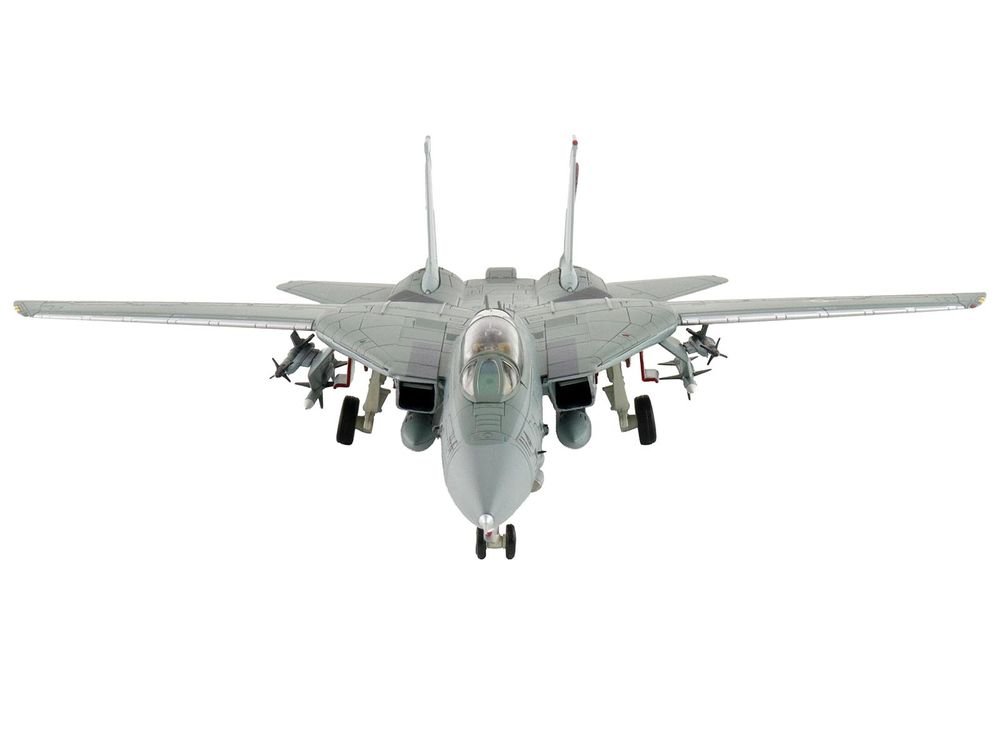 Grumman F-14A Tomcat Fighter Aircraft "VF-1 (with Optional Decals)" United States Navy "Air Power Series" 1/72 Diecast Model by Hobby Master view 5