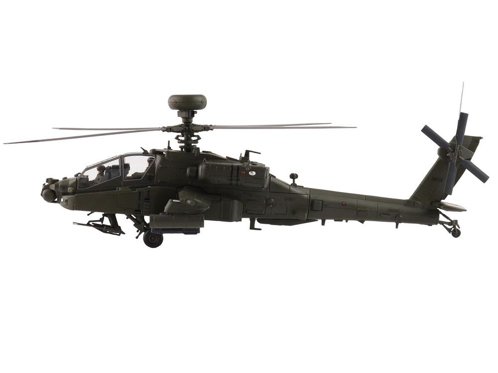 Boeing AH-64E Apache Echo Attack Helicopter "ZM714 Middle Wallop" (2022) British Army "Air Power Series" 1/72 Diecast Model by Hobby Master view 2