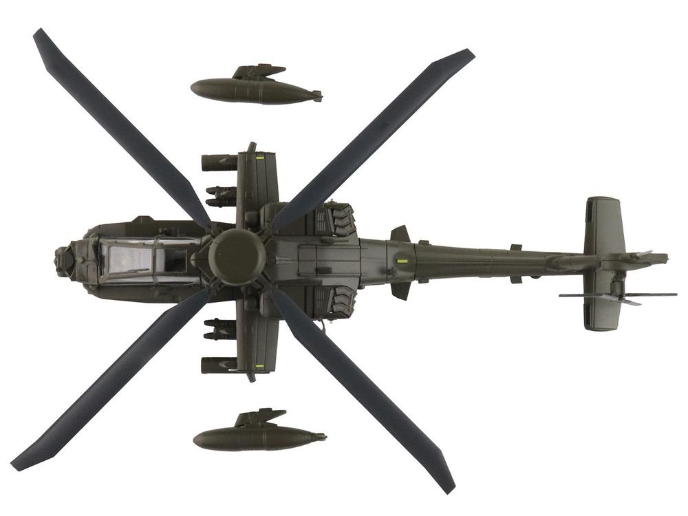 Boeing AH-64E Apache Echo Attack Helicopter "ZM714 Middle Wallop" (2022) British Army "Air Power Series" 1/72 Diecast Model by Hobby Master view 4