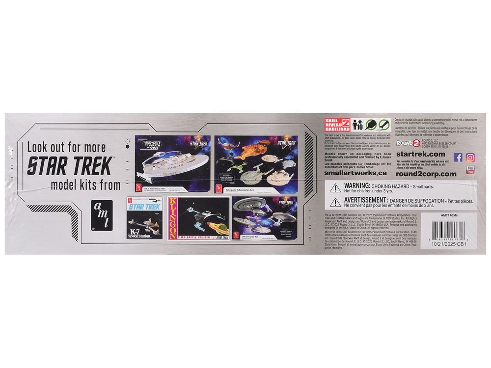 Skill 2 Model Kit U.S.S. Enterprise NCC-1701-E Space Ship "Star Trek: First Contact" (1996) Movie 1/1400 Scale Model by AMT view 3