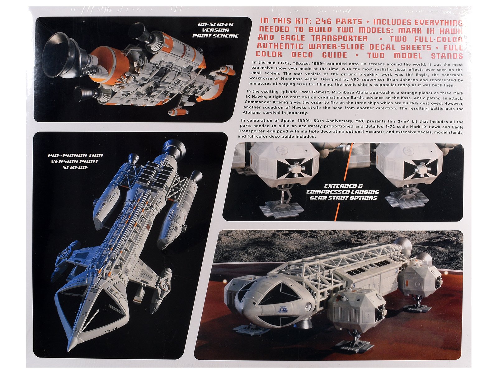 Skill 2 Model Kit Eagle and Hawk War Games Edition "Space: 1999" (1975-1977) TV Series 1/72 Scale Model by MPC view 4