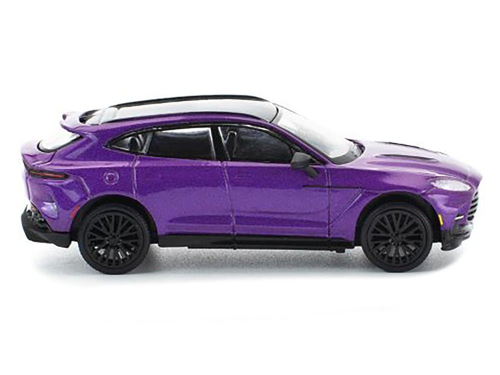 Aston Martin DBX 707 Storm Purple Metallic with Black Top 1/64 Diecast Model Car by Pop Race view 2
