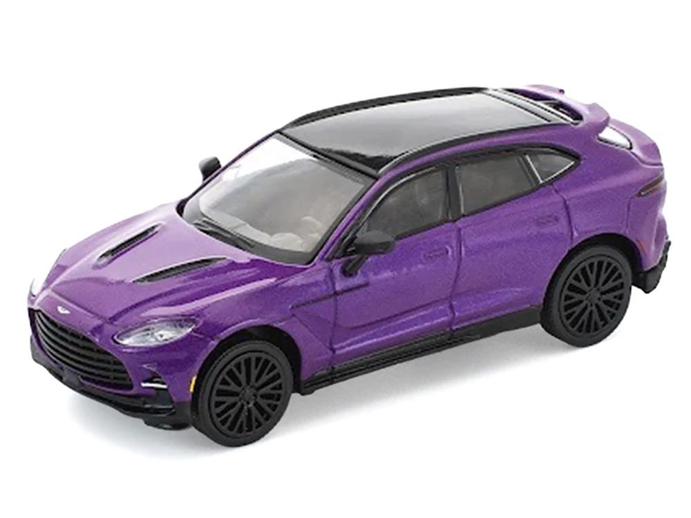 Aston Martin DBX 707 Storm Purple Metallic with Black Top 1/64 Diecast Model Car by Pop Race view 5