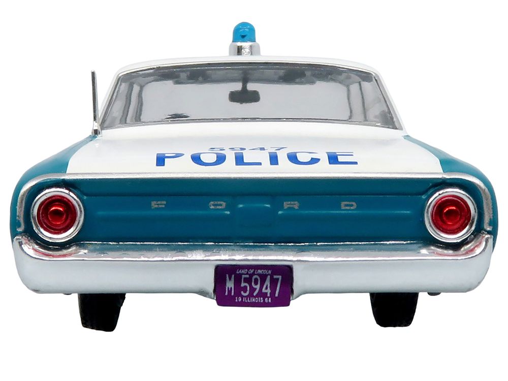 1964 Ford Galaxie 500 Police Car "Chicago Police Department" Blue and White "Five0" Series Limited Edition to 504 pieces Worldwide 1/43 Diecast Model by Iconic Replicas view 5