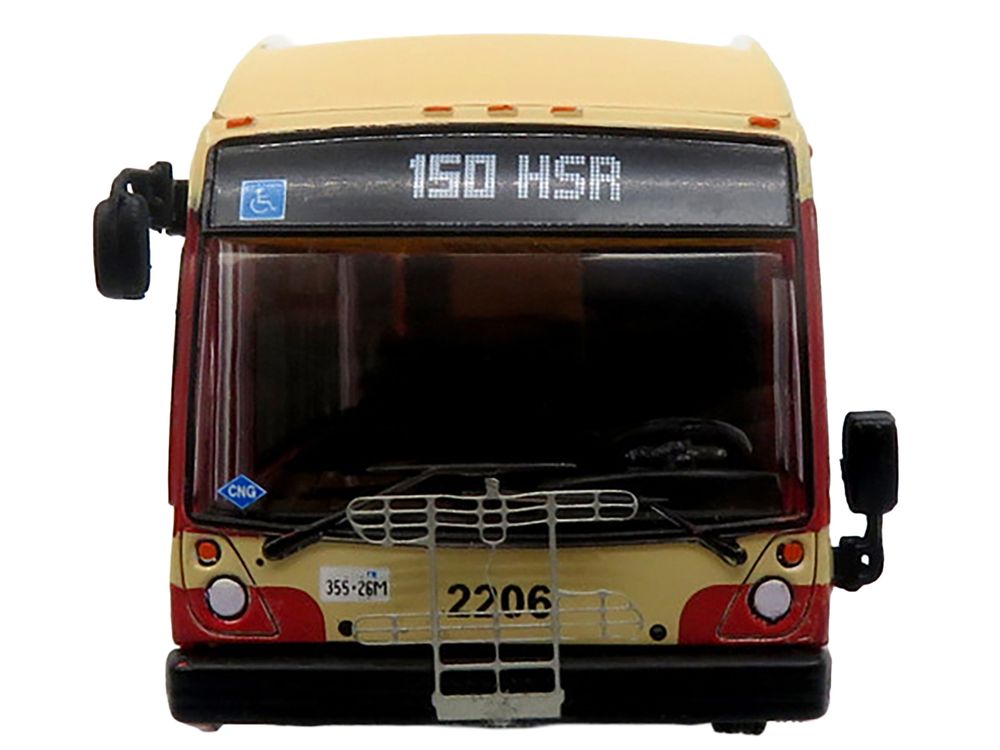 Nova Bus LFS HEV Transit Bus "Hamilton Street Railway 150th Anniversary" Cream and Red "The Bus & Motorcoach Collection" Limited Edition to 504 pieces Worldwide 1/87 (HO) Diecast Model by Iconic Replicas view 4