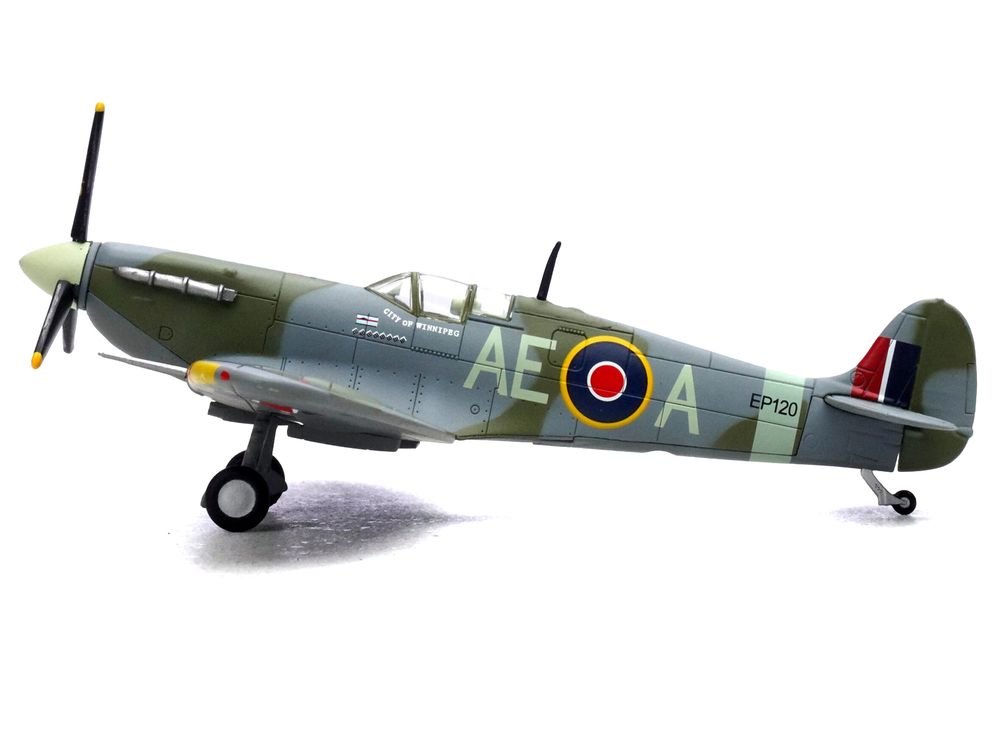 Supermarine Spitfire Mk Vb Fighter Aircraft "EP120 Flight Lieutenant James 'Jeff' Northcott No. 402 City of Winnipeg Squadron" (1943-1944) Royal Canadian Air Force 1/72 Diecast Model by Legion view 2