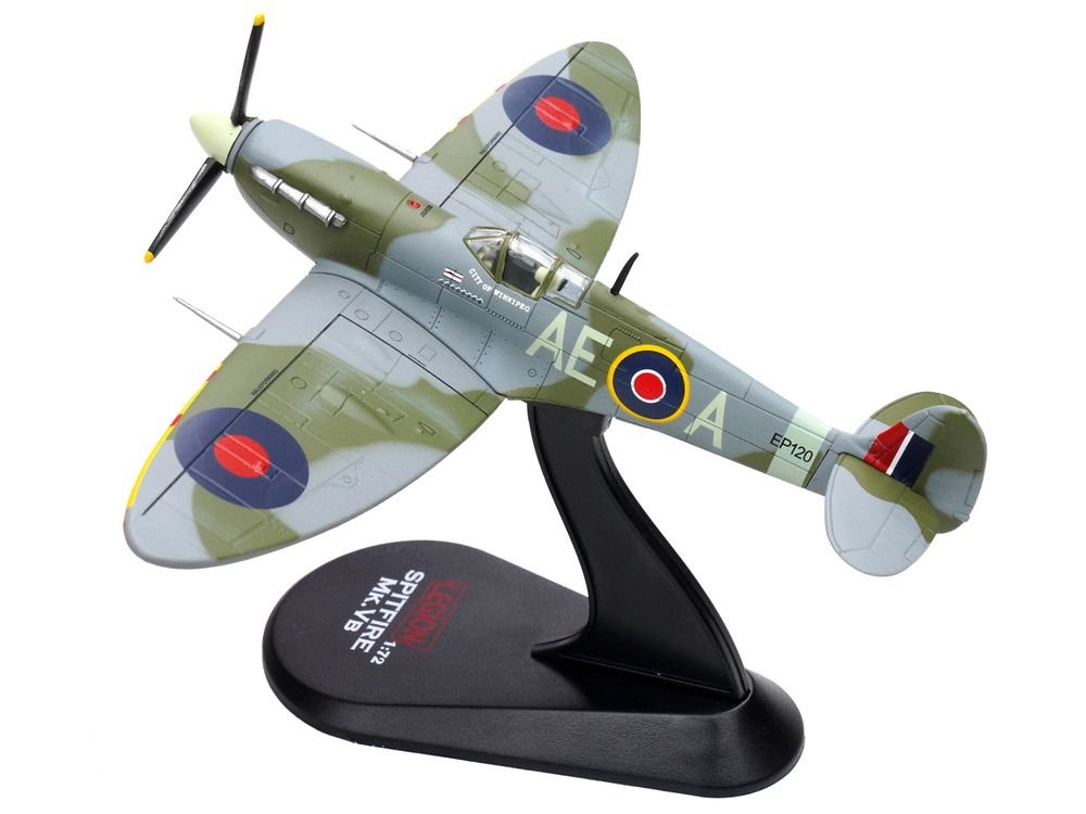 Supermarine Spitfire Mk Vb Fighter Aircraft "EP120 Flight Lieutenant James 'Jeff' Northcott No. 402 City of Winnipeg Squadron" (1943-1944) Royal Canadian Air Force 1/72 Diecast Model by Legion view 4