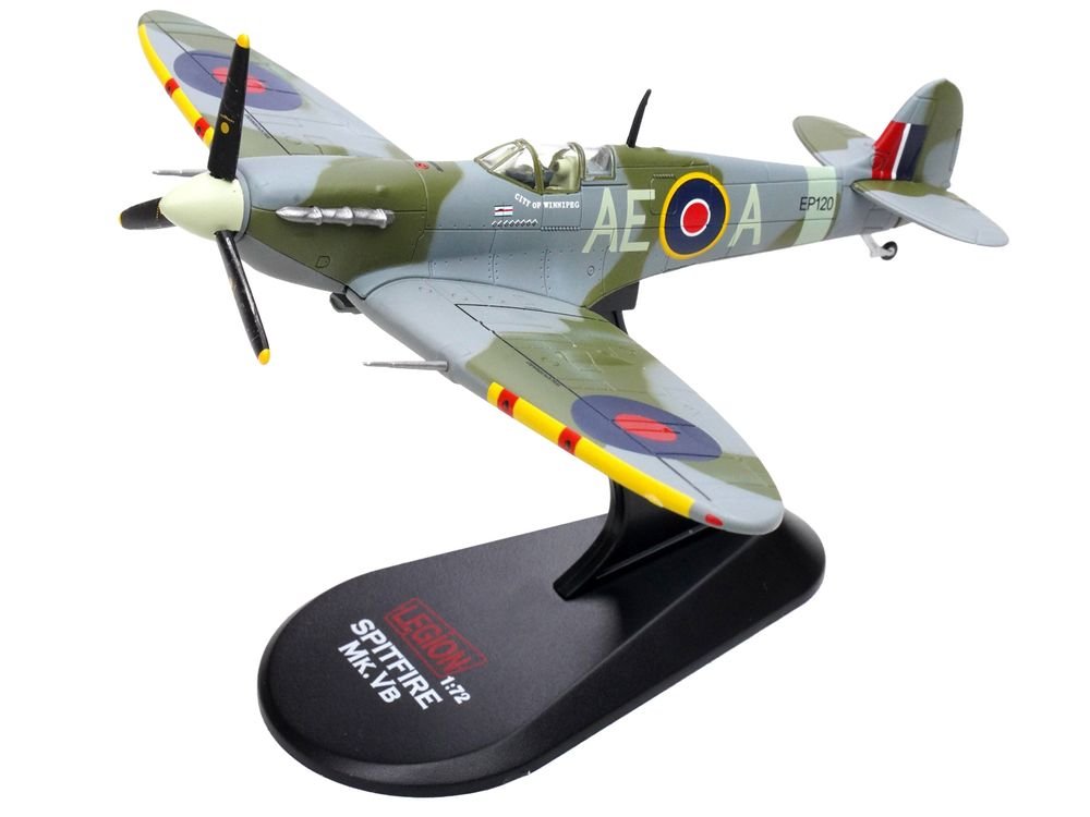 Supermarine Spitfire Mk Vb Fighter Aircraft "EP120 Flight Lieutenant James 'Jeff' Northcott No. 402 City of Winnipeg Squadron" (1943-1944) Royal Canadian Air Force 1/72 Diecast Model by Legion view 5