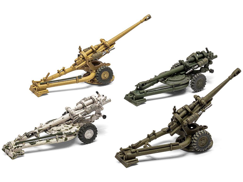 Level 1 Model Kit British 105mm Light Field Gun with 3 Scheme Options 1/76 Scale Plastic Model Kit by Airfix view 3