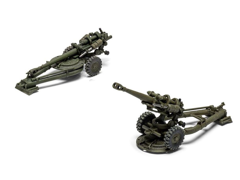 Level 1 Model Kit British 105mm Light Field Gun with 3 Scheme Options 1/76 Scale Plastic Model Kit by Airfix view 4
