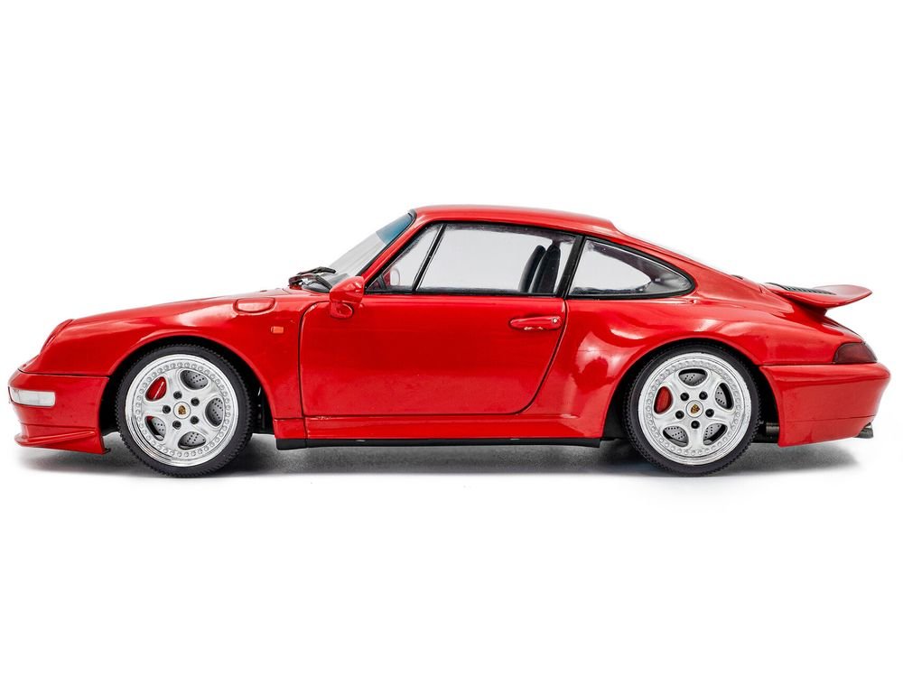 1997 Porsche 911 (993) Carrera RS Guards Red 1/18 Diecast Model Car by Solido view 3