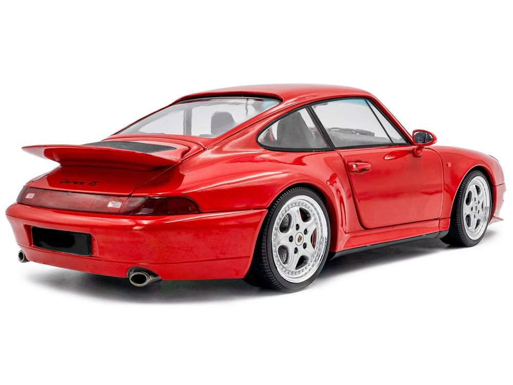 1997 Porsche 911 (993) Carrera RS Guards Red 1/18 Diecast Model Car by Solido view 5