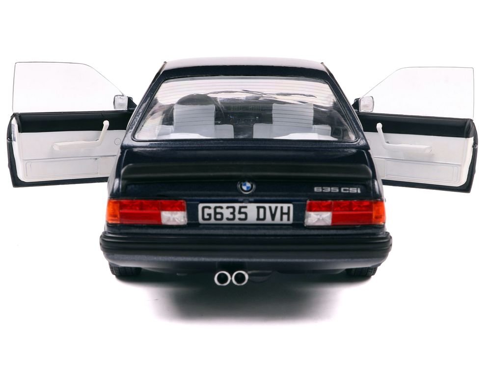 1984 BMW 635 CSI (E24) Macau Blue Metallic 1/18 Diecast Model Car by Solido view 4
