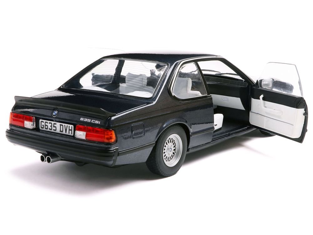 1984 BMW 635 CSI (E24) Macau Blue Metallic 1/18 Diecast Model Car by Solido view 5