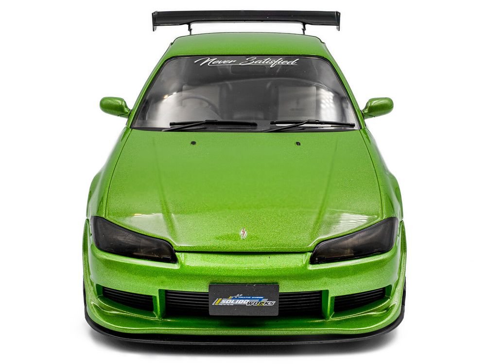 1999 Nissan Silvia S15 Spec-R Aero RHD (Right Hand Drive) "Never Satisfied" Green Metallic 1/18 Diecast Model Car by Solido view 5