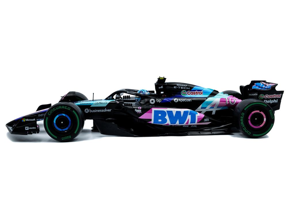 Alpine A524 #10 Pierre Gasly "BWT" 3rd Place Formula One F1 "Sao Paulo GP" (2024) "Competition" Series 1/18 Diecast Model Car by Solido view 2